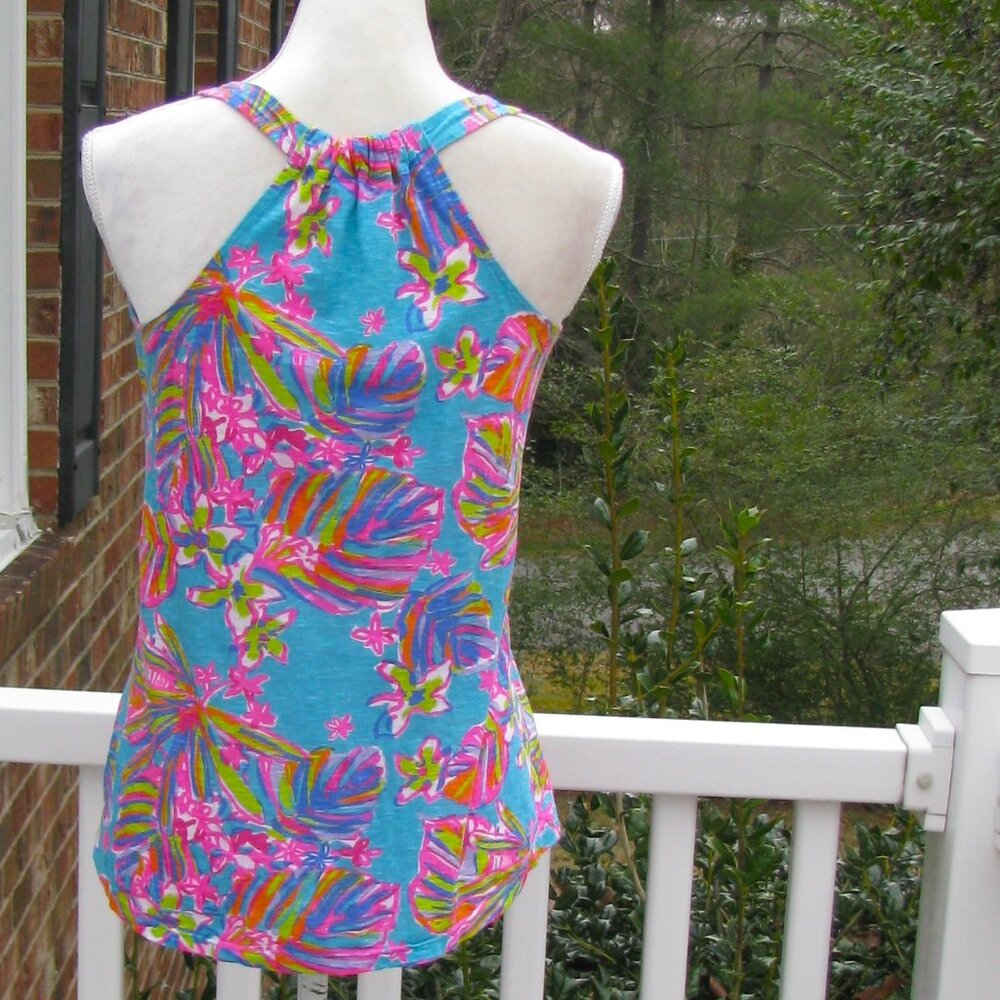 Lilly Pulitzer Minka trapeze strappy racerback tank top shirt XS pullover - Picture 5 of 6
